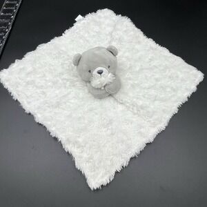 Just One You Gray Bear White Swirl Baby Security Blanket Bear Moon Star 2022